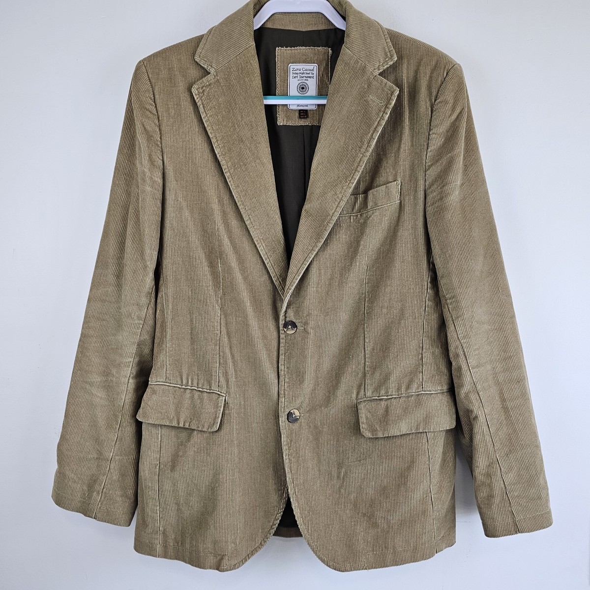 Zara Man Tan Corduroy DART LEAGUE Sports Jacket Blazer Mens Zara Man Tan Corduroy DART LEAGUE Sports Jacket Blazer Mens
