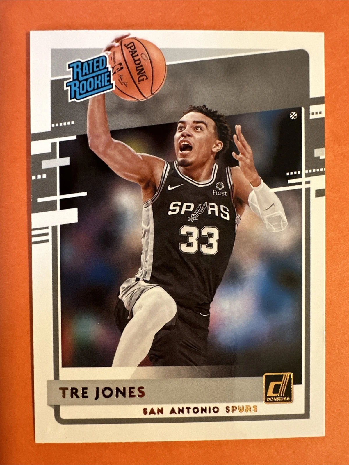 TRE JONES 2020-21 Donruss RATED ROOKIE #244 - ROOKIE CARD - SPURS