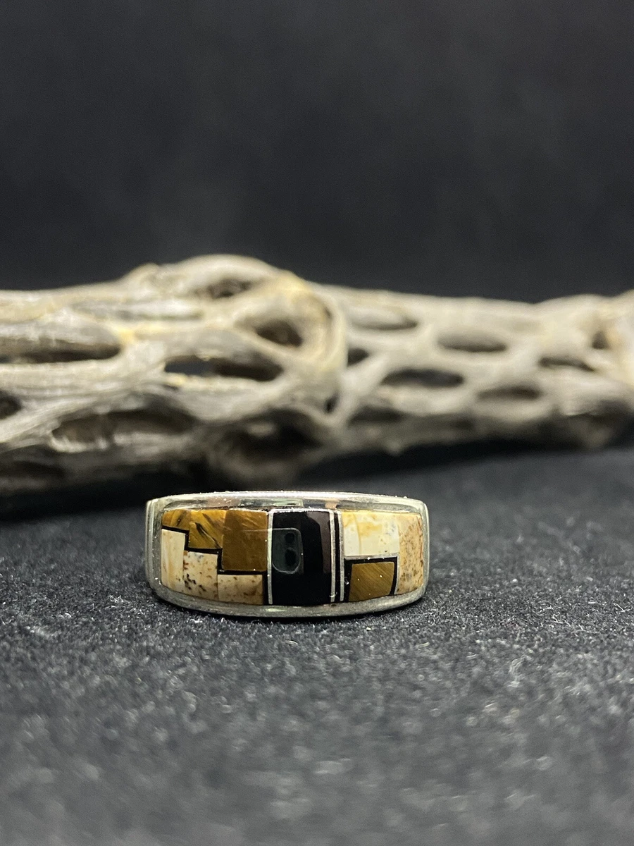 Navajo inlay hotsell rings