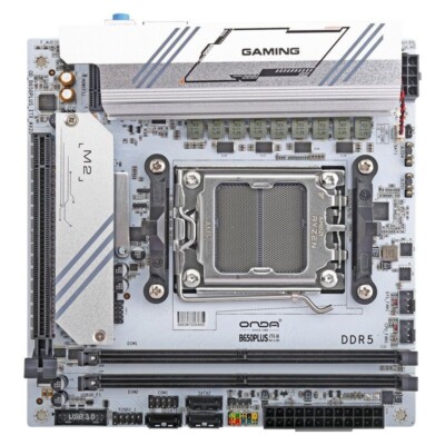 マザーボード onda B650 PLUS ITX MOBO Onda B650 Plus White B650i Mini ITX Ryzen 7 / 8 CPU DDR 5