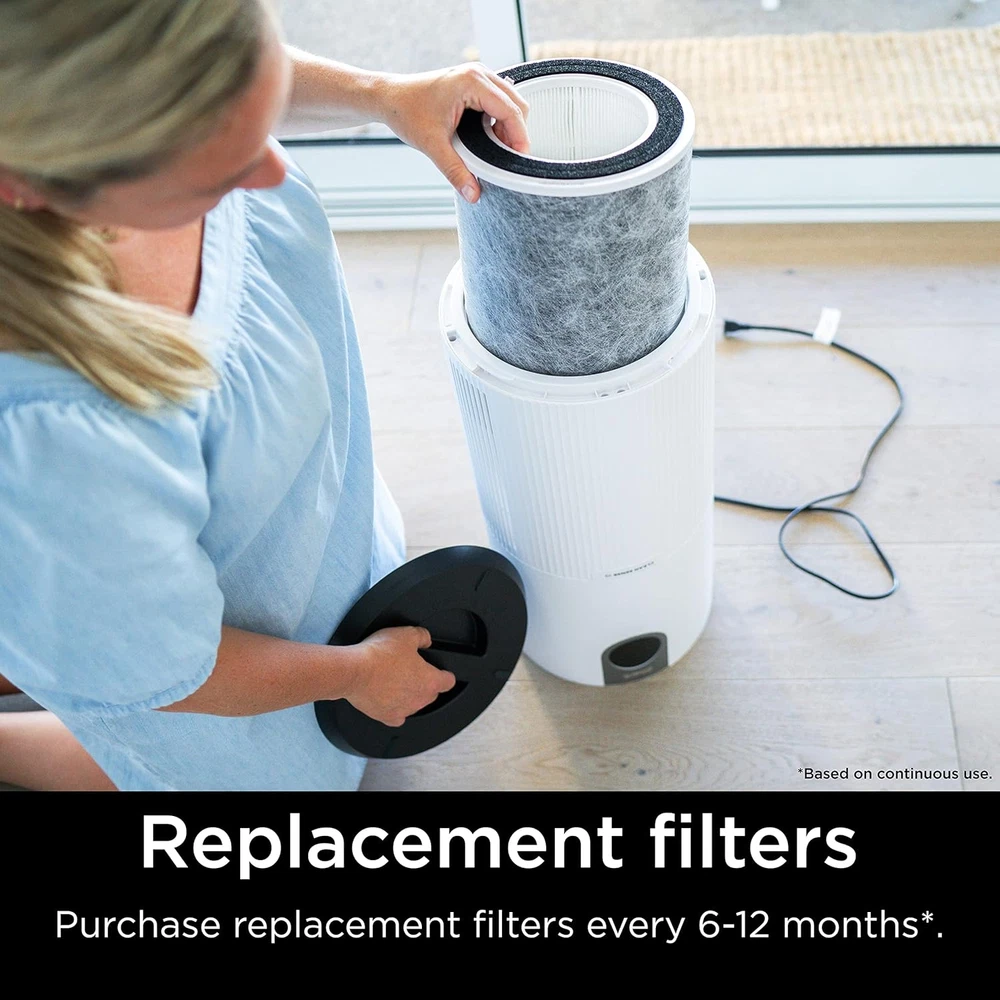 Air Purifier Replacement Filter with Anti-Allergen HEPA, Advanced Odor Lock, Com