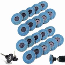 20PCS 2" Roll Lock Flap Sanding Disc Zirconia Die Grinder Disc 40 60 80 120 Grit