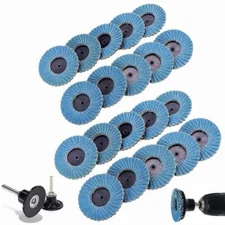 20PCS 2" Roll Lock Flap Sanding Disc Zirconia Die Grinder Disc 40 60 80 120 Grit