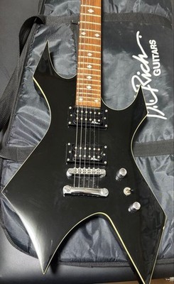 BC Rich Warlock Revenge E-Gitarre schwarz mit Softcase