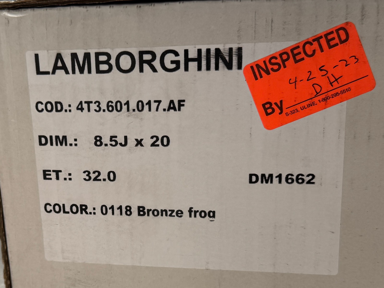 Lamborghini Huracan STO Wheels Set P/N 4T3601017