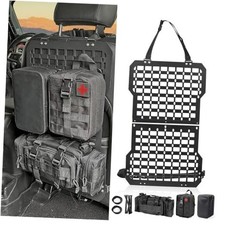 Tactical Truck Organizer with MOLLE Panel and 3 Molle Panel 3 Storage Bag