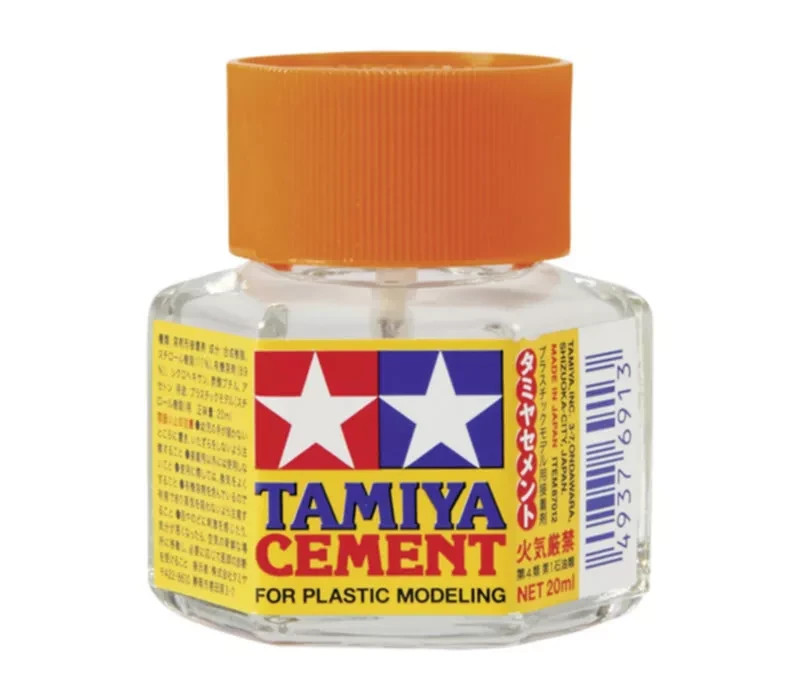Tamiya 87012 Cement 20Ml COLLA DA MODELLISMO Per Plastica Tappo Arancione 87012