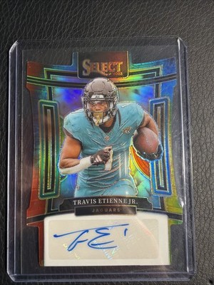 2023 Select Travis Etienne Jr. Tie Dye Die Cut Auto /25 #SIG-TET Jaguars