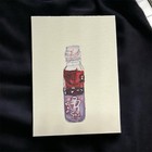 Original ACEO “Grape Ramune” Japanese Soda Gouache Geminiarts — photo 2