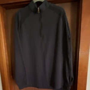 Nike Golf Men's L Black Dri-FIT 1/4 Zip Long Sleeve Polo Pullover Golf