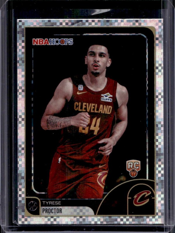 2025-26 Topps Hoops Tyrese Proctor RC Pixel Burst Rookie #215 Cavaliers