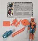 GI Joe Cobra Alley Viper 1994 Striped Legs Variant Complete Full Card No Cracks