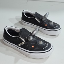 Vans Triceratops Slip On Shoes Dino Black/True White Big Kid size 11 Dinosaur