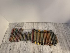 Huge Vintage Lot of 33 Retired Crayola Crayons W/ Silver Swirls Included