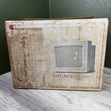 Apple AppleColor RGB Monitor Vintage Original Box And Styrofoam Packaging Only