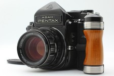 Near MINT W/grip Pentax 6x7 67 TTL film camera 105mm f/2.4 Lens From JAPAN