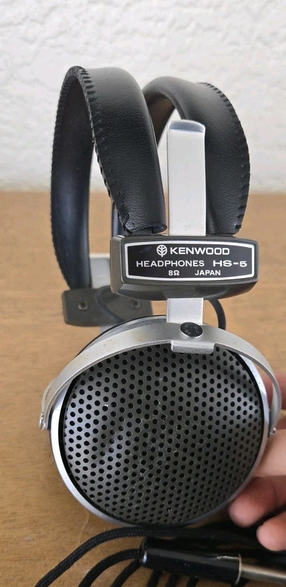 Vintage Kenwood HS-5 8 Ohm Wired Headphones - Tested