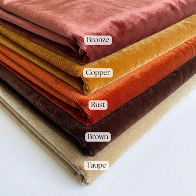 Premium 4-Way Stretch Velvet Fabric 58'' Wide - 50+ Colors - Fast US Shipping