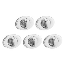 5Pcs Twist Turn Locks Aluminum Alloy Oval Turn Lock Clasp for Purses Bag Silver