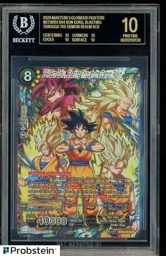 2026 DBS Master BT30151 SS4 Son Goku Blasting Trgh/Dmn realm BGS 10 BLACK LABEL