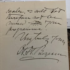 Hjalmar Hjorth Boyesen Norwegian-American author  Signed Letter DC3232