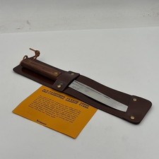 Vtg 8" Knife Old Fashioned Carbon Steel Blade Wood Made in USA Vitronic New