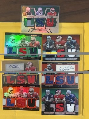 2006-2008 Topps Triple Threads Lot (7) Dwayne Bowe, Addai, Russel Autos LSU