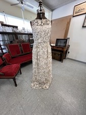 Adrianna Papell Metallic Floral Gown