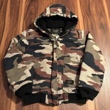 Walls Blizzard Pruf Jacket Youth Large 12/14 Camouflage Hooded Insulated Hunting