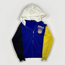 Polo Ralph Lauren Men's Colorblock Full Zip Hooded Fleece Logo Hoodie Sz S
