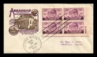 US COVER ARKANSAS CENTENNIAL FDC SCOTT 782 PLATE BLOCK IOOR CACHET HAND CANCEL