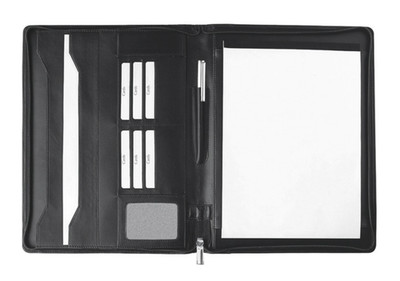 EUROSTYLE Schreibmappe A4 aus echtem Leder   edle Konferenzmappe - UVP 89,99  -+