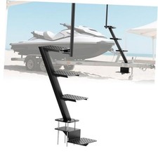 Boat Trailer Tongue 4 Steps Heavy Duty, Non-Slip Boat Trailer Step Ladder with
