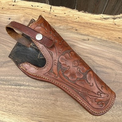 Ruger Mark I Standard Leather Floral Carved Holster Stelzig Saddlery Co. Houston