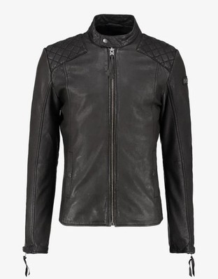 Neu Tigha Lederjacke TEO PADDY Gr. S  Schwarz  