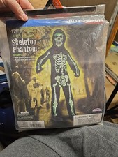 Skeleton Phantom Boy Girl Halloween Costume Medium 8 New