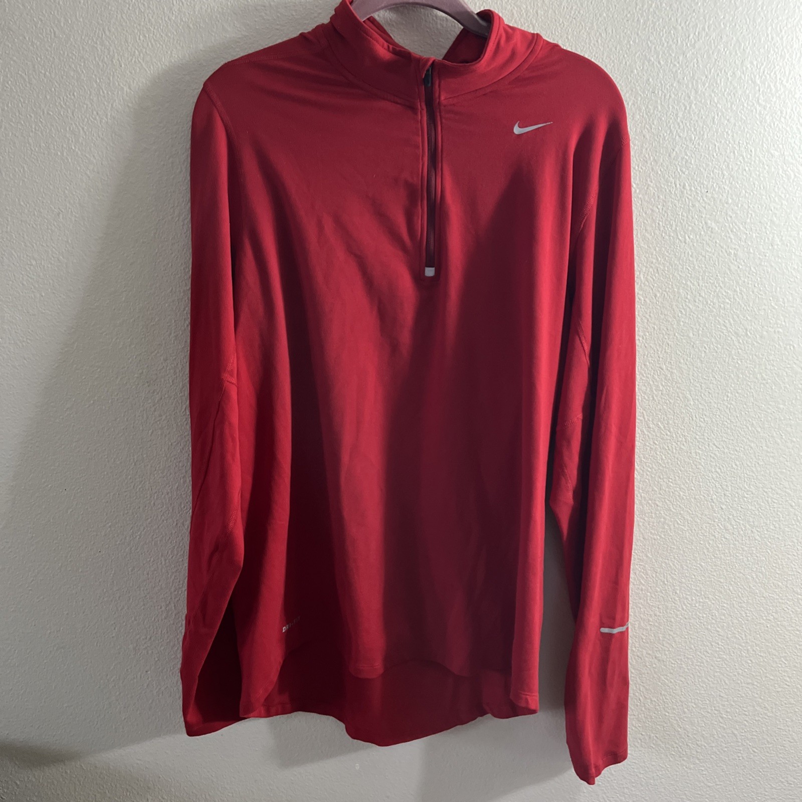 SACAI X NIKE Nike Running Donna Element Mezza Zip Pullover Giacca Rosso Taglia M