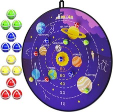 BooTaa 29" Large Dart Board for Kids, Kids with 29", Outer Space