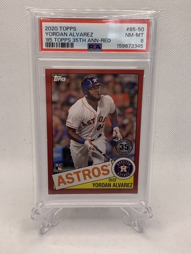 2020 Topps 35th Anniversary Red #85-50 Yordan Alvarez RC PSA 8 Serial #1/10