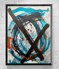 LMNOP Art Modern Abstract Graffiti Ink Paper Painting Street Art Neo-Expression
