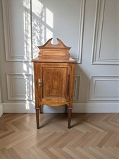 An Antique Edwardian Walnut Tall Bedside Cabinet Cupboard ~Delivery Available~
