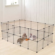 Small Animal Cage Indoor Portable Metal Wire Yard Fence 24pcs And 8pcs For Free 