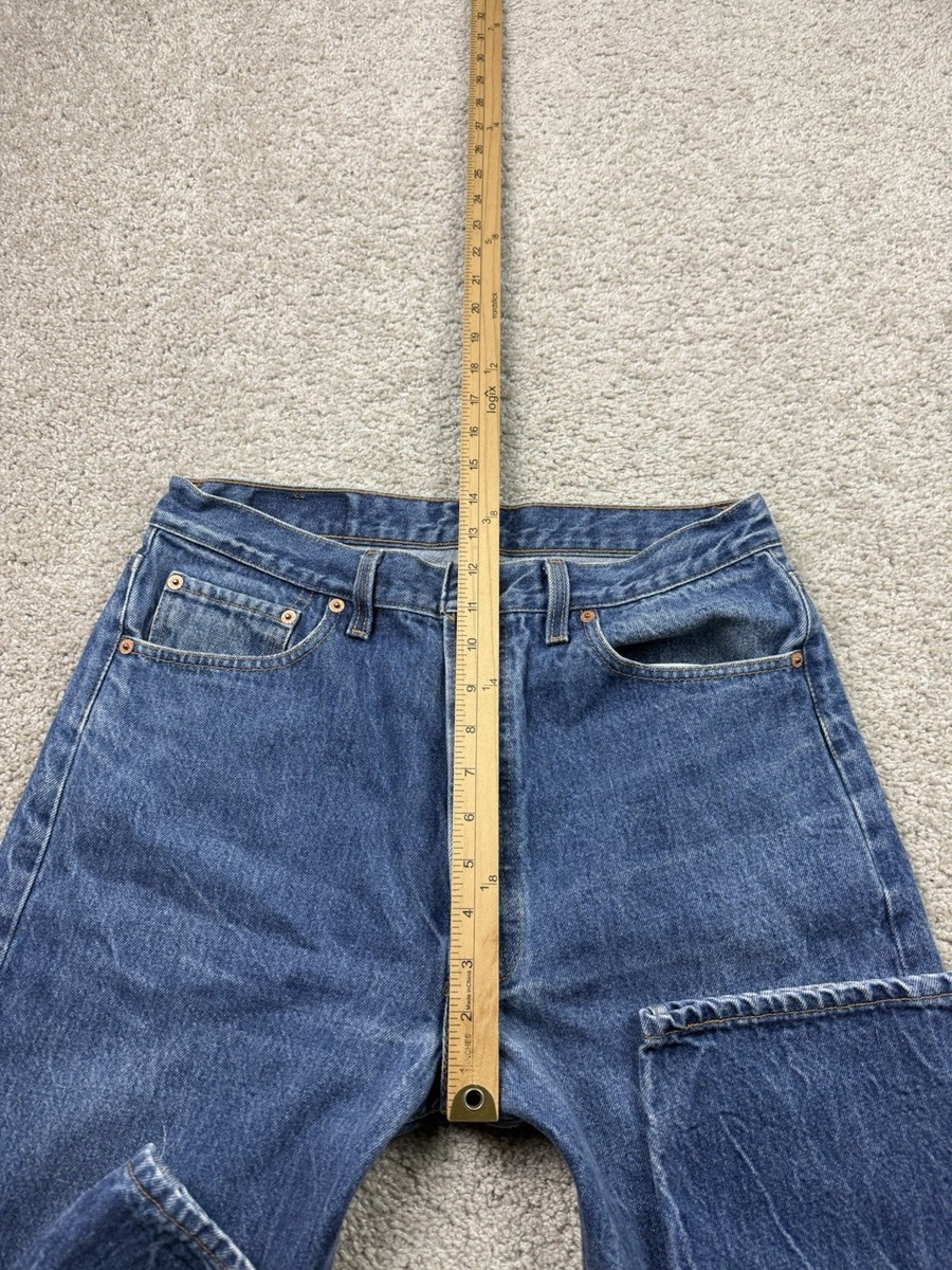 Vintage Levis 501xx Men's 36x36 Fits 33x32 Blue Dark Wash Button