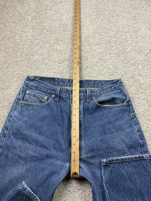 Vintage Levis 501xx Men's 36x36 Fits 33x32 Blue Dark Wash Button
