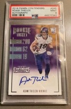 2016 Panini Contenders Adam Thielen Rookie Ticket Auto #245 PSA 9 🔥 Vikings RC