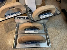 Lot of 4 Anvil Aluminum Hand Sander With Wooden Handle  3-1/4" x 9-1/4" New
