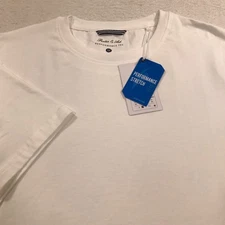 Porter & Ash Performance Tee Shirt Men's Medium White Stretch Preppy NEW