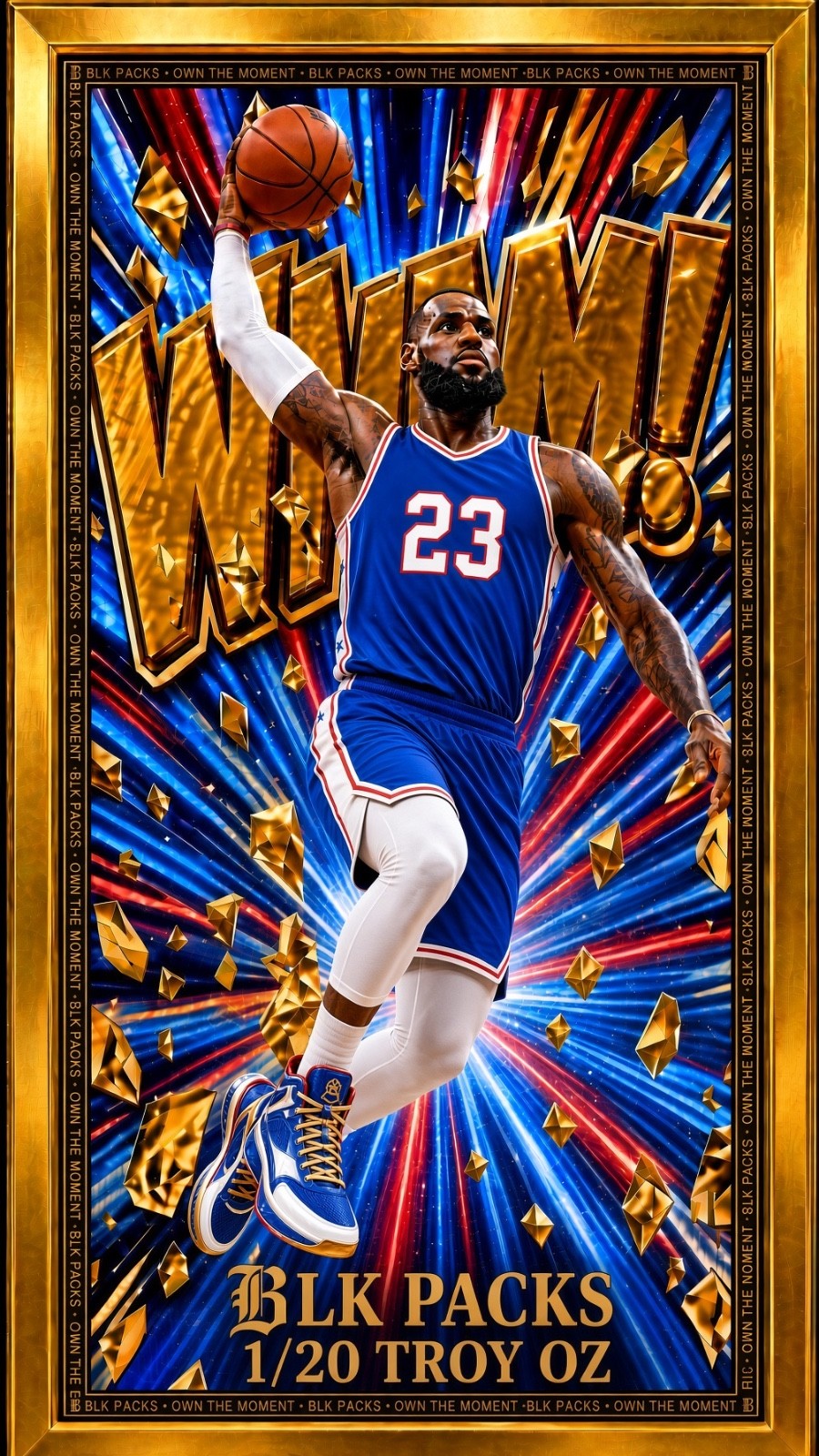Gold Leaf Foil Note 1/20 Troy Oz. LeBron James #23 Philla 76ers NBA Card