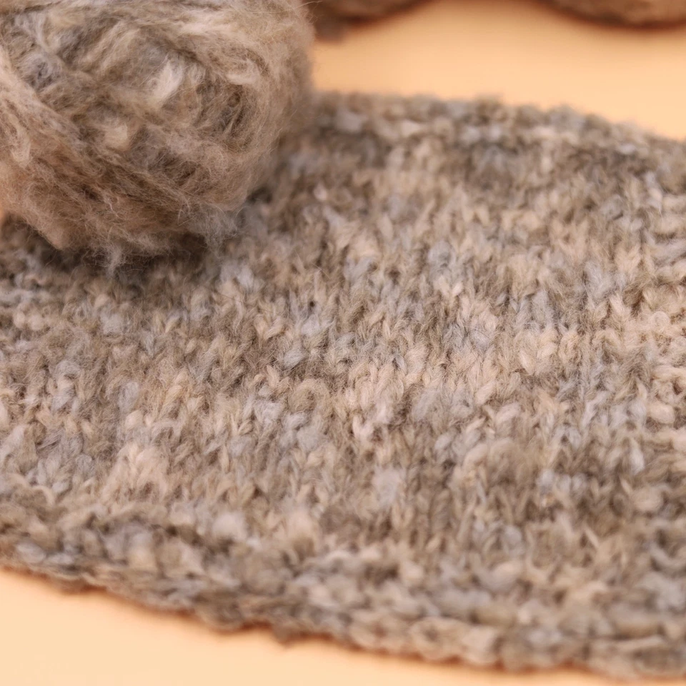 8 balls Baby Alpaca / Wool Grey Warm Knitting Crochet Light Worsted Yarn  - Image 2 of 4