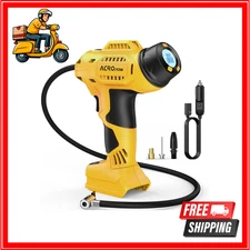 Cordless Tire Inflator Portable Air Compressor Tire Pump for Dewalt 20V Battery